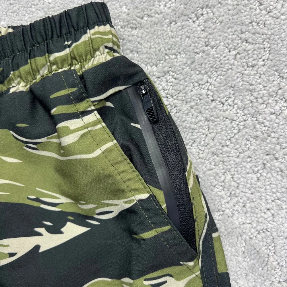 Zero Foxtrot Shorts Mens M Green Black Tiger Stripe Camo Training Athletic Skull